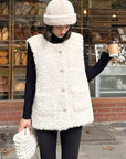 Chic White Faux Fur Vest for Women