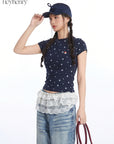 HeyHenry Summer Dog Paw Print T-Shirt for Women