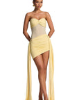 Chic Mesh Panel Ruched Dress for Women