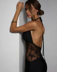 Summer Elegant Lace Backless Long Dress
