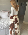 Loose Fit Printed Fleece Pants for Women