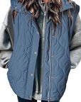 Fashionable Casual Sleeveless Cotton Vest with Zipper