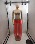 Sexy Sheer Pleated Skirt with Lace for Nightclub