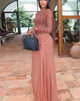 Elegant A-Line Dress with Long Sleeves
