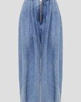 High Waist Zipper Cuffed Denim Pants for Women