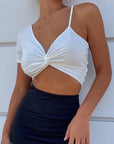 Stylish Women's Short Sleeve One-Shoulder Top