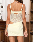 Summer Sexy Lace Strapless Bodycon Mini Skirt