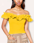 Elegant Off-Shoulder Ruffle Top for Women