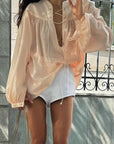 Autumn Fashion Hollow Lace-Up Blouse