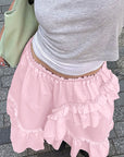 French Style Ruffled A-Line Skirt for Women