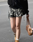 Sexy Camouflage Pleated Mini Skirt for Women