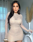 2026 Summer Sexy Lace Long Sleeve Dress