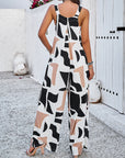Summer Slimming Strap Jumpsuit with Floral Print