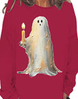 Fashionable Plus Size Printed Long Sleeve Top