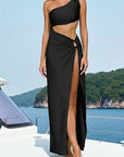 Summer Sexy Beach Dress with Asymmetrical Design