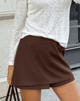 Chic Brown A-Line Skirt for Autumn and Winter