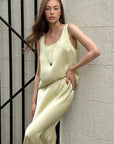 Chic Satin Two-Piece Set in Champagne