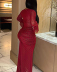 Elegant Women's Fitted Polka Dot Dress