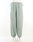 Casual Drawstring Waist Cargo Pants for Women