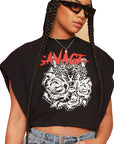 Trendy Short Sleeve Round Neck T-Shirt for Women