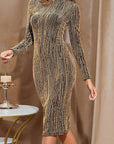 Elegant Long Sleeve Round Neck Dress for Women