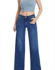 New Slim Fit Wide Leg Stretch Jeans for Women