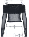 Sexy Off-Shoulder Mesh Top for Women