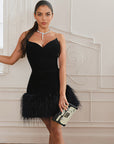 Chic Strapless Mini Dress with Ruffled Hem
