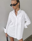 Casual Oversized Boyfriend Style White Shirt