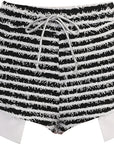 High-Waisted Striped Drawstring Shorts for Women