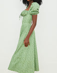 Summer Women's Floral Square Neck Puff Sleeve Dress