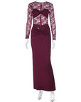 Elegant Long Sleeve Lace Dress