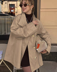 Vintage White Long Coat for Women