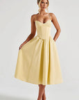 Fashionable Waist-Defined Spaghetti Strap Dress
