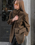 Winter Vintage Suede Jacket for Women