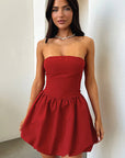 Strapless Backless A-Line Dress for Women