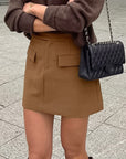 Chic A-Line Mini Skirt for Autumn and Winter