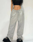 Casual Cotton Knit Sweatpants for Spring and Autumn