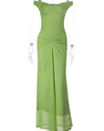 Summer Sexy Off-Shoulder Dress with Waist Design
