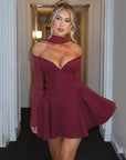 Elegant Slim Fit A-Line Long Sleeve Dress