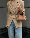 Fashionable Solid Color Professional Blazer for Women