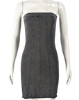 Sexy Backless Denim Dress for Spring Summer