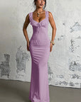 Sexy Ruffled Tie Waist Dress for Women