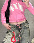 Y2K High Street Printed Wide Leg Jeans