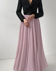 Elegant Color Block Princess Evening Dress