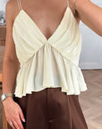 French Design Chic Summer Elegant Slim Fit Tank Top