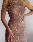 2026 Spring Summer Fashion Sexy Crystal Chain Bodycon Dress