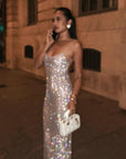 Stylish Shimmering Spaghetti Strap Dress