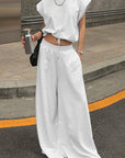 Chic Sleeveless Top and Wide Leg Pants Set
