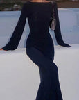 Elegant Long Sleeve Beach Dress for Summer